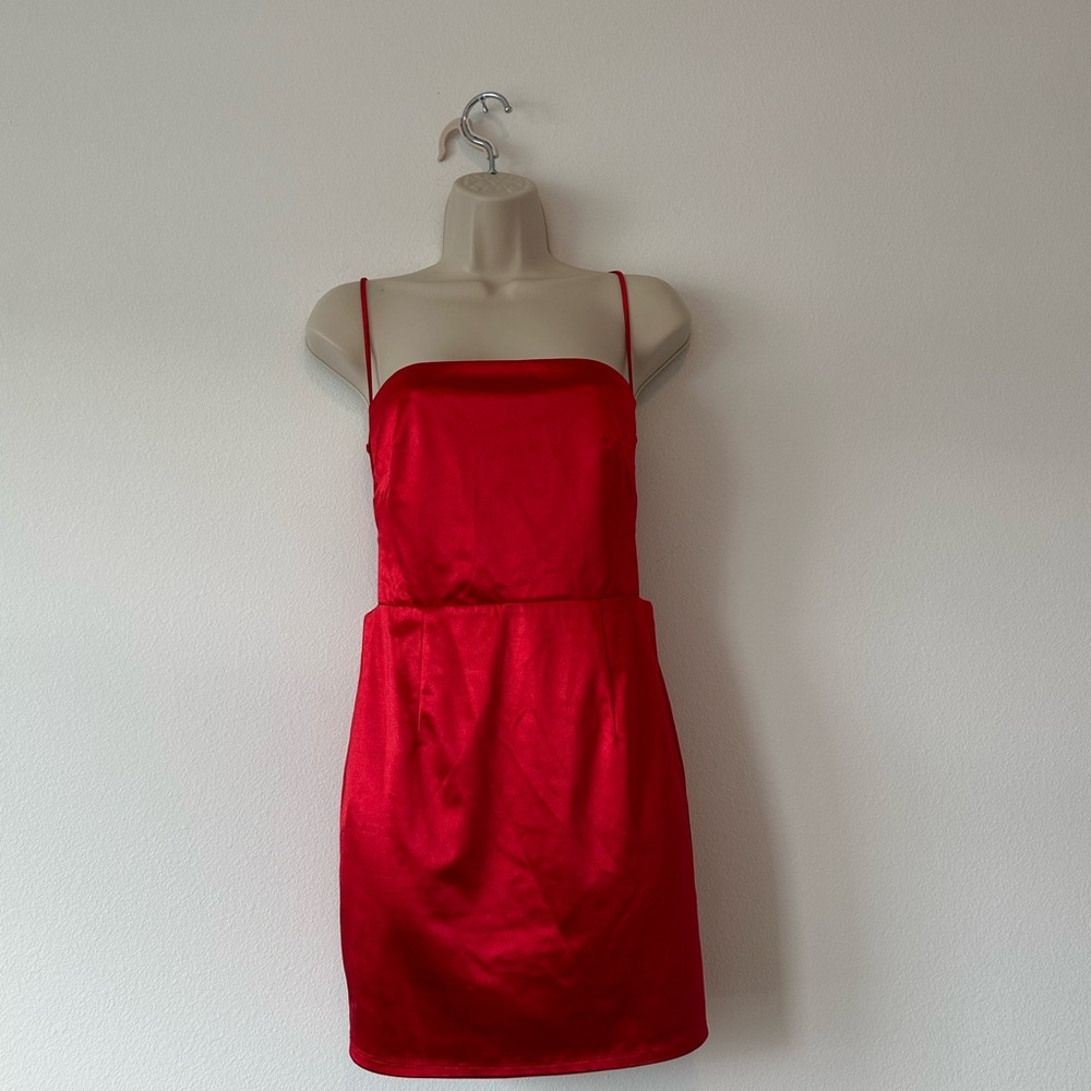 Superdown Scarlet Satin Dress